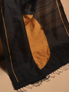 SHUNYA Ikat Silk Handwoven Sari - Black