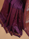 JHOTI Handwoven Tussar Silk Saree - Purple