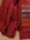 DHAAN Handwoven Tussar Silk Saree - Brick Red