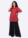 Handwoven Cotton Unisex Shirt - Red