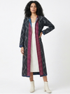 Handwoven Ikat Silk Reversible Long Jacket Indigo