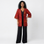 Handwoven Ikat Silk Reversible Jacket- Red
