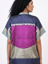 Handwoven Ikat Silk Shirt (Chaand ) Blue
