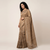 GOONJ Thippa Ikat Handwoven Silk Saree -  Ochre