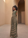Dabu Doop  Tussar Silk Sari -Green