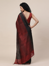 JWALA Handwoven Silk Ikat Saree - Black Red