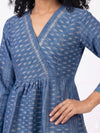 Handwoven Ikat Tussar Silk Tunic Blue