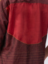 Handwoven Ikat Silk Shirt Dress Maroon