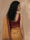 Machali Ikat Kumbha Tussar Silk Peach
