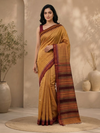Machali Ikat Kumbha Tussar Silk Peach
