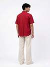 Handwoven Cotton Unisex Shirt Red