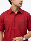 Handwoven Cotton Unisex Shirt Red