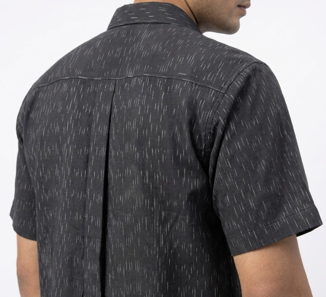 Handwoven Cotton Unisex Shirt Black