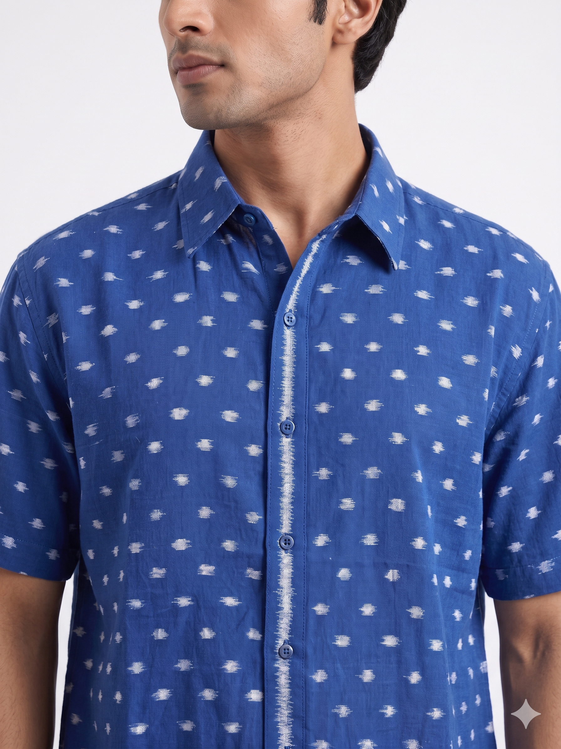 Handwoven Cotton Unisex Shirt Teal