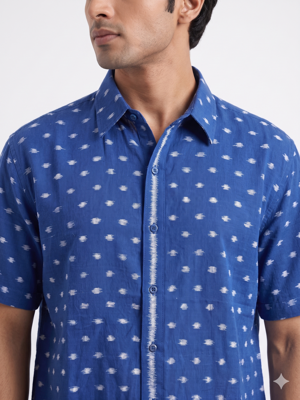 Handwoven Cotton Unisex Shirt Teal