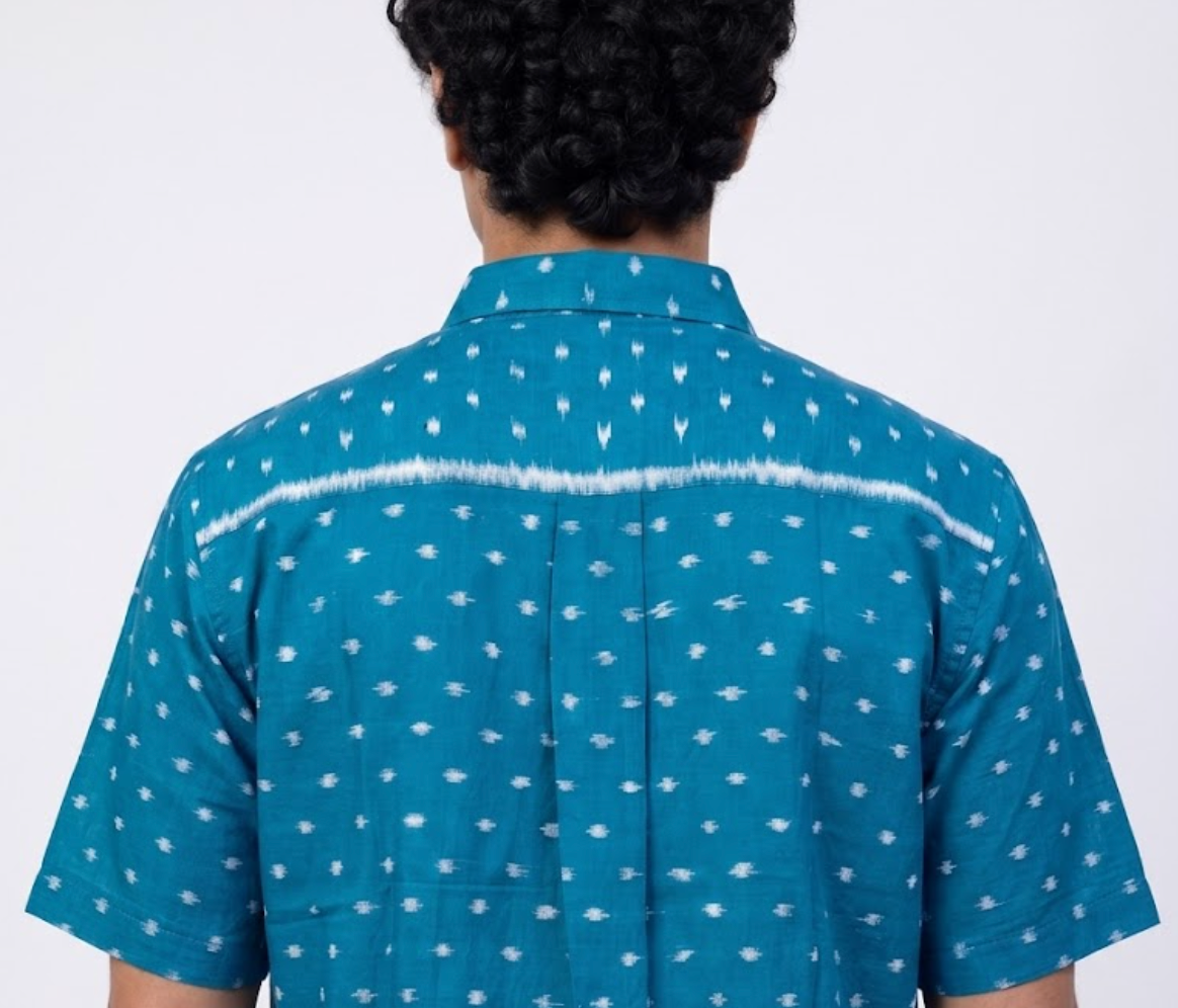 Handwoven Cotton Unisex Shirt Indigo
