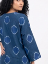 Handwoven Ikat Silk Reversible Jacket Indigo