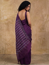 Noor Handwoven Ikat Silk Saree - Purple