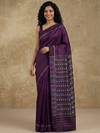 Noor Handwoven Ikat Silk Saree - Purple