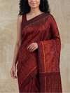 SARONG Handwoven Ikat Silk Saree - Red