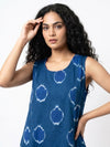 Handwoven Cotton Slip Dress Cerulean
