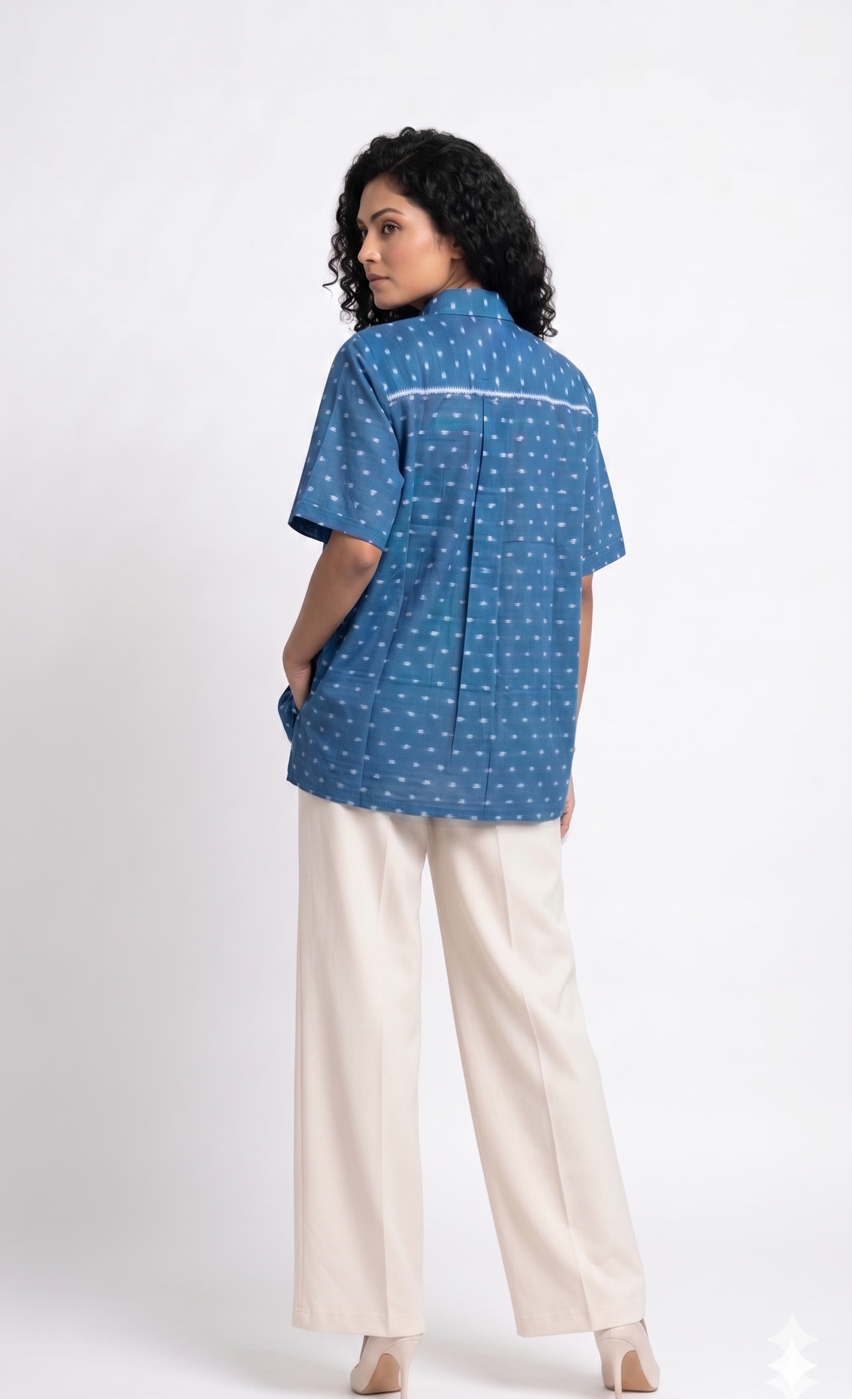Handwoven Cotton Unisex Shirt Teal