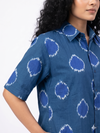 Handwoven Cotton Unisex Shirt Cerulean