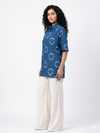 Handwoven Cotton Unisex Shirt Cerulean