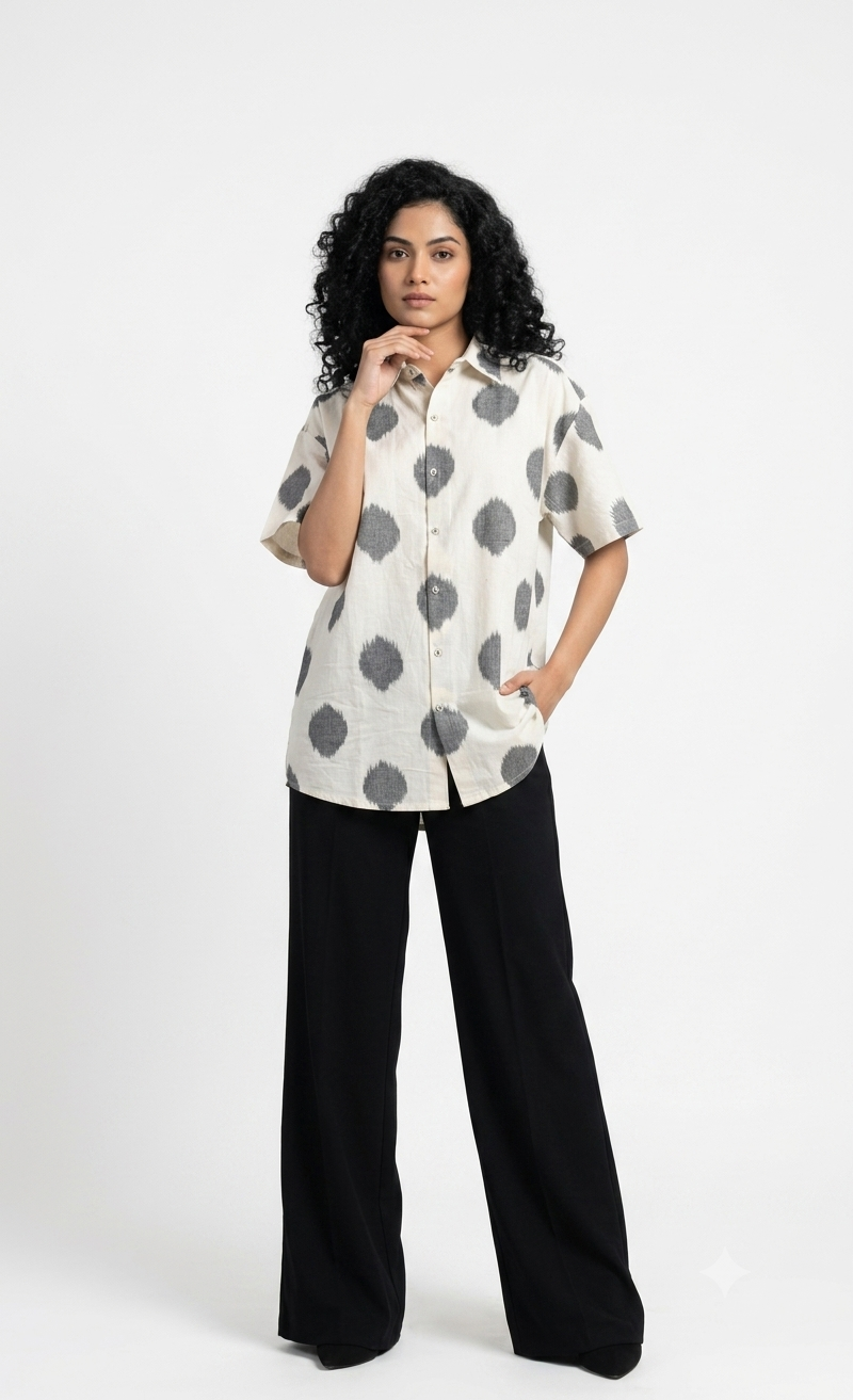 Handwoven Cotton Unisex Shirt White