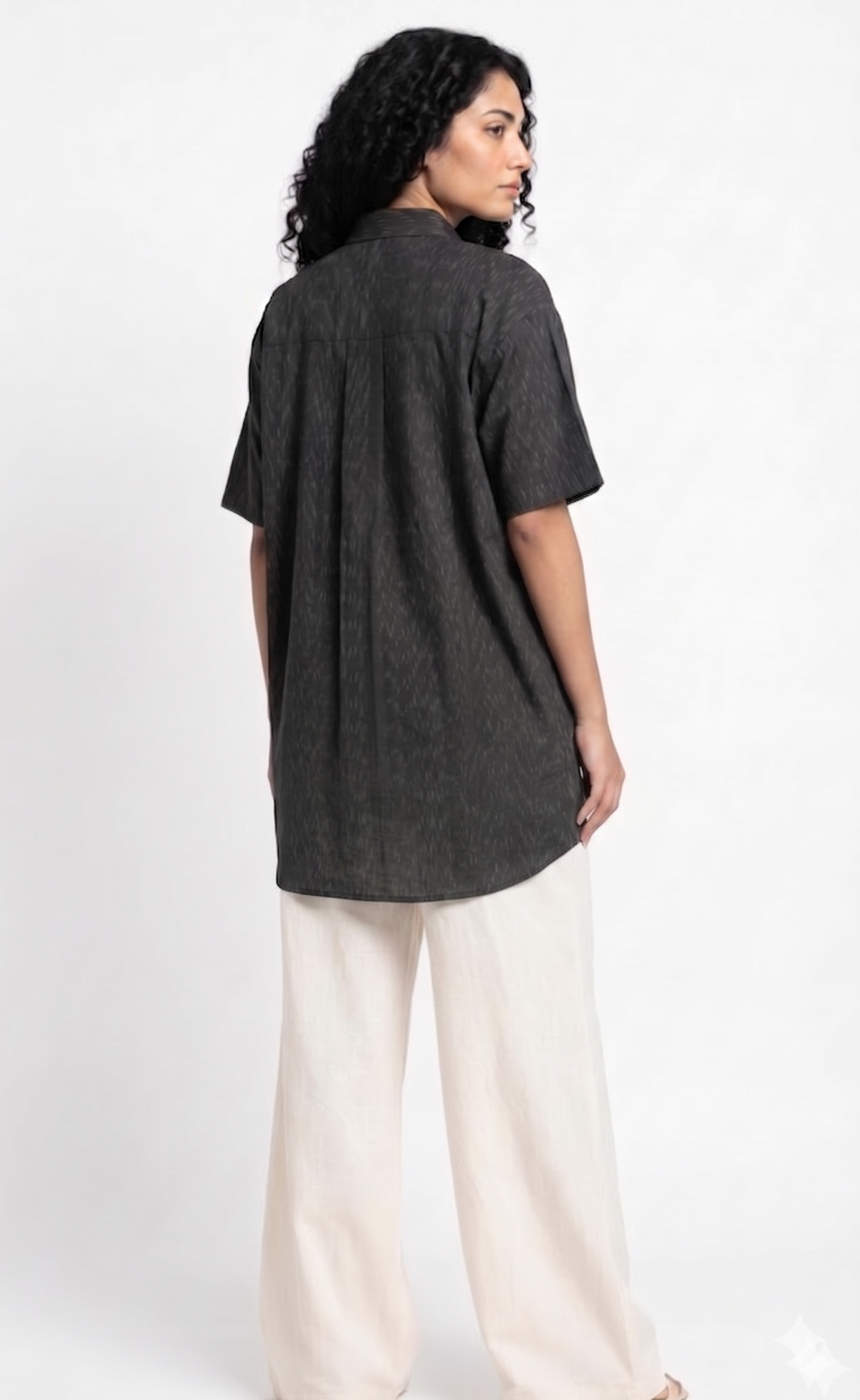 Handwoven Cotton Unisex Shirt Black