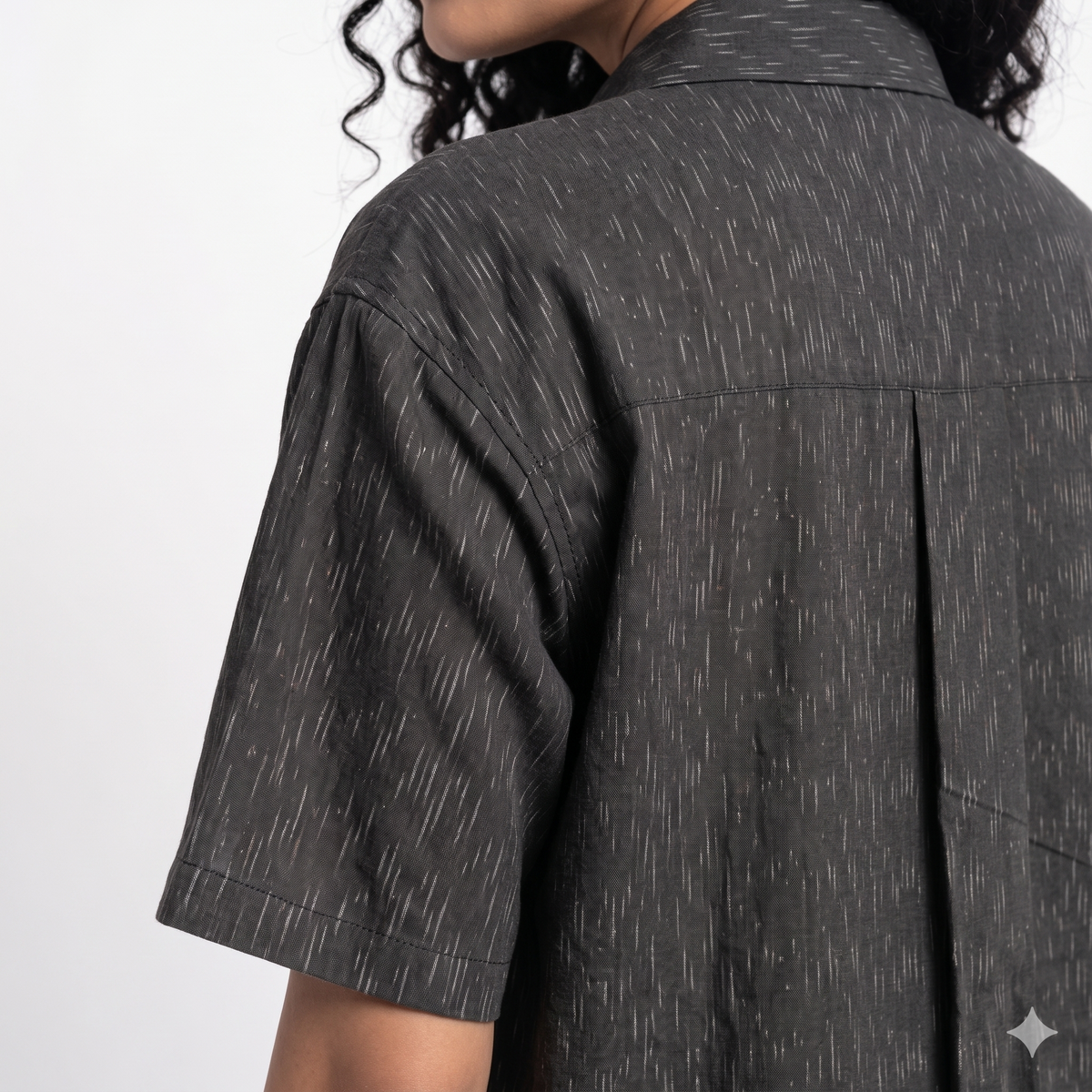 Handwoven Cotton Unisex Shirt Black