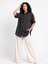 Handwoven Cotton Unisex Shirt Black