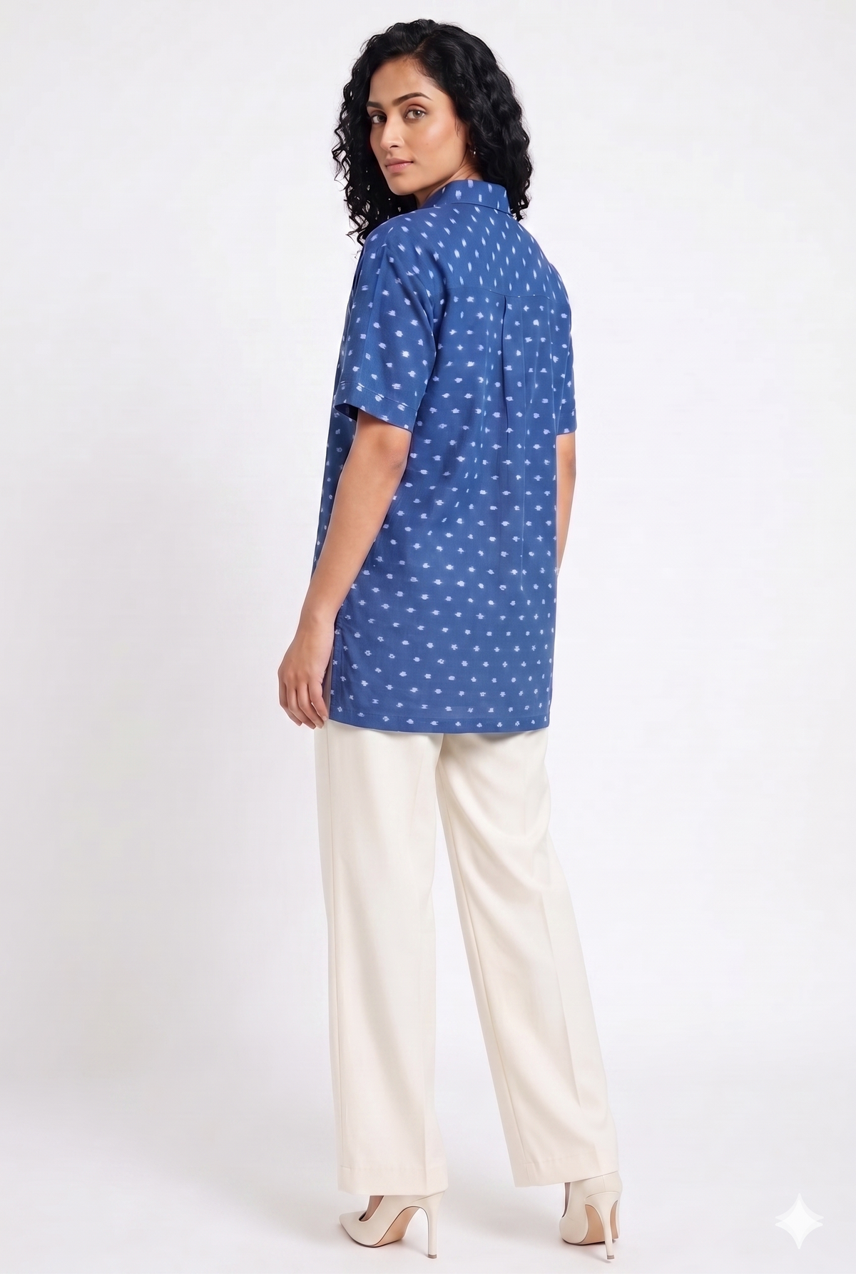 Handwoven Cotton Unisex Shirt Indigo