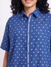 Handwoven Cotton Unisex Shirt Indigo