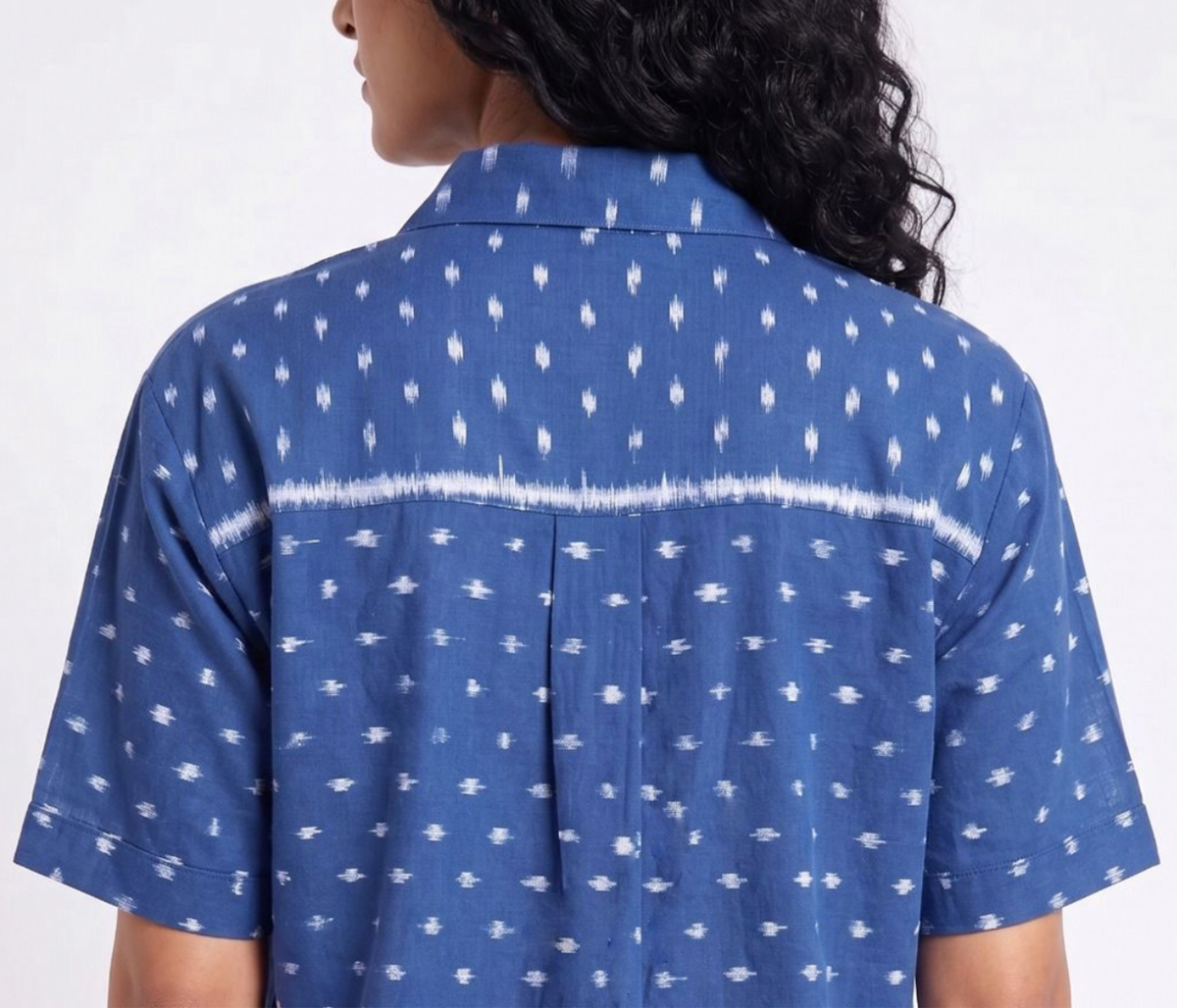 Handwoven Cotton Unisex Shirt Indigo