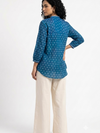 Handwoven Cotton Women's Shirt Teal