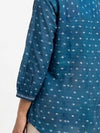 Handwoven Cotton Women's Shirt Teal
