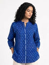 Handwoven Cotton Women's Shirt indigo