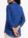 Handwoven Cotton Women's Shirt indigo