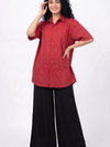 Handwoven Cotton Unisex Shirt Red