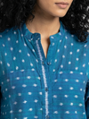 Handwoven Cotton Women's Shirt - Teal