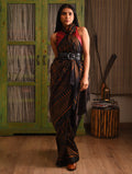 SARONG Silk Sari - Black - Vriksh Designs
