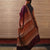 JHOTI Handwoven Tussar Silk Saree- Aubergine