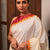 DESI KUMBHA Tussar/Cotton Handwoven Saree - Ivory Yellow
