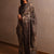 DABU TREE OF LIFE Peacock motif Tussar Silk Sari - cedar brown