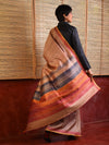DHAAN Handwoven Tussar Silk Saree - Cream - Vriksh Designs