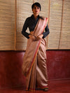 DHAAN Handwoven Tussar Silk Saree - Cream - Vriksh Designs