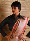DHAAN Handwoven Tussar Silk Saree - Cream - Vriksh Designs