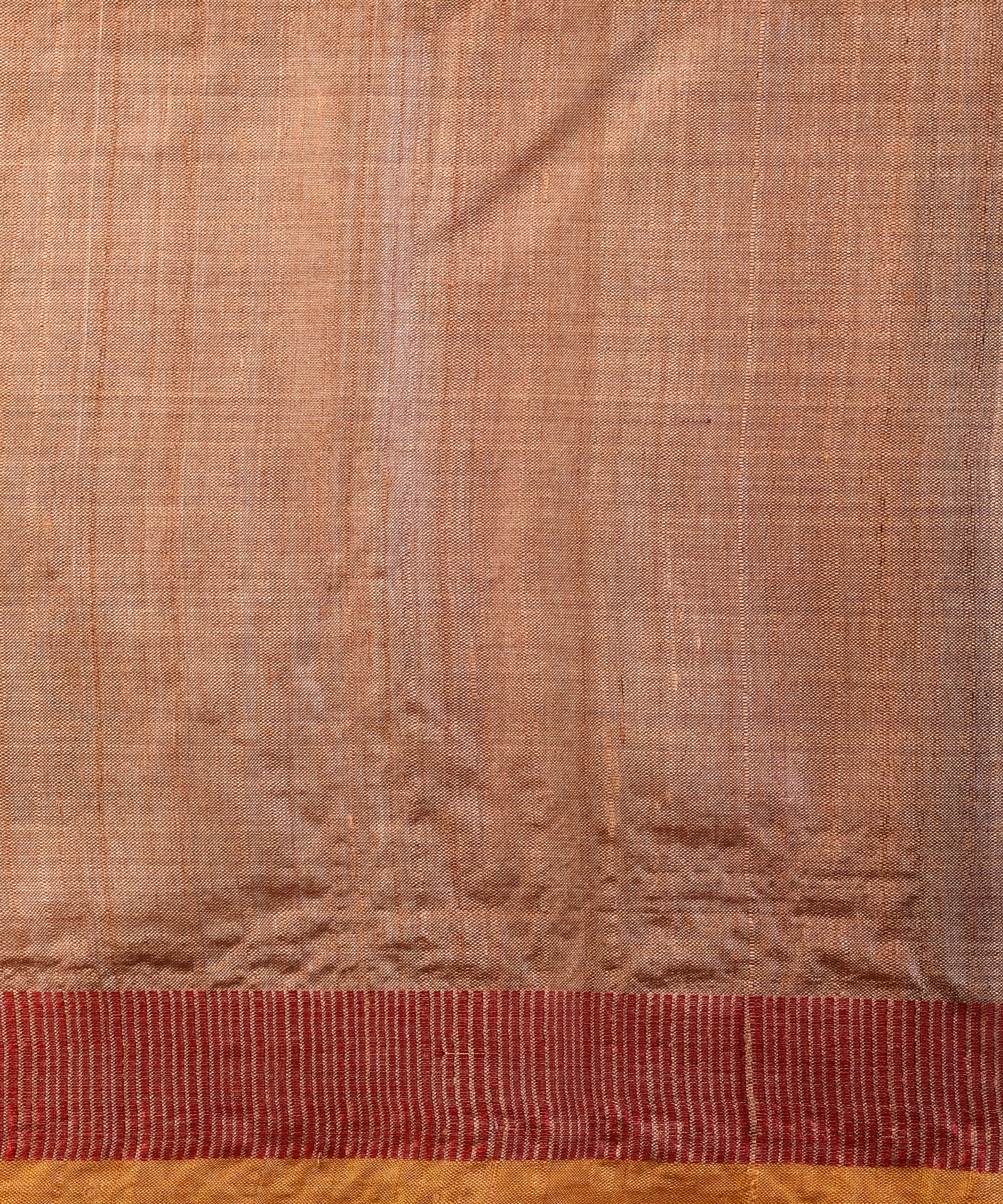 DHAAN Handwoven Tussar Silk Saree - Cream - Vriksh Designs