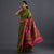 NAVAGUNJARA Handwoven Tussar Silk Sari -  Lemon green